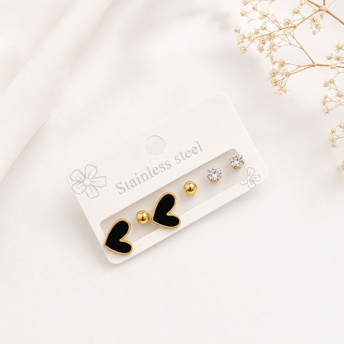 Earrings 323 - 304 stainless steel by Qimati