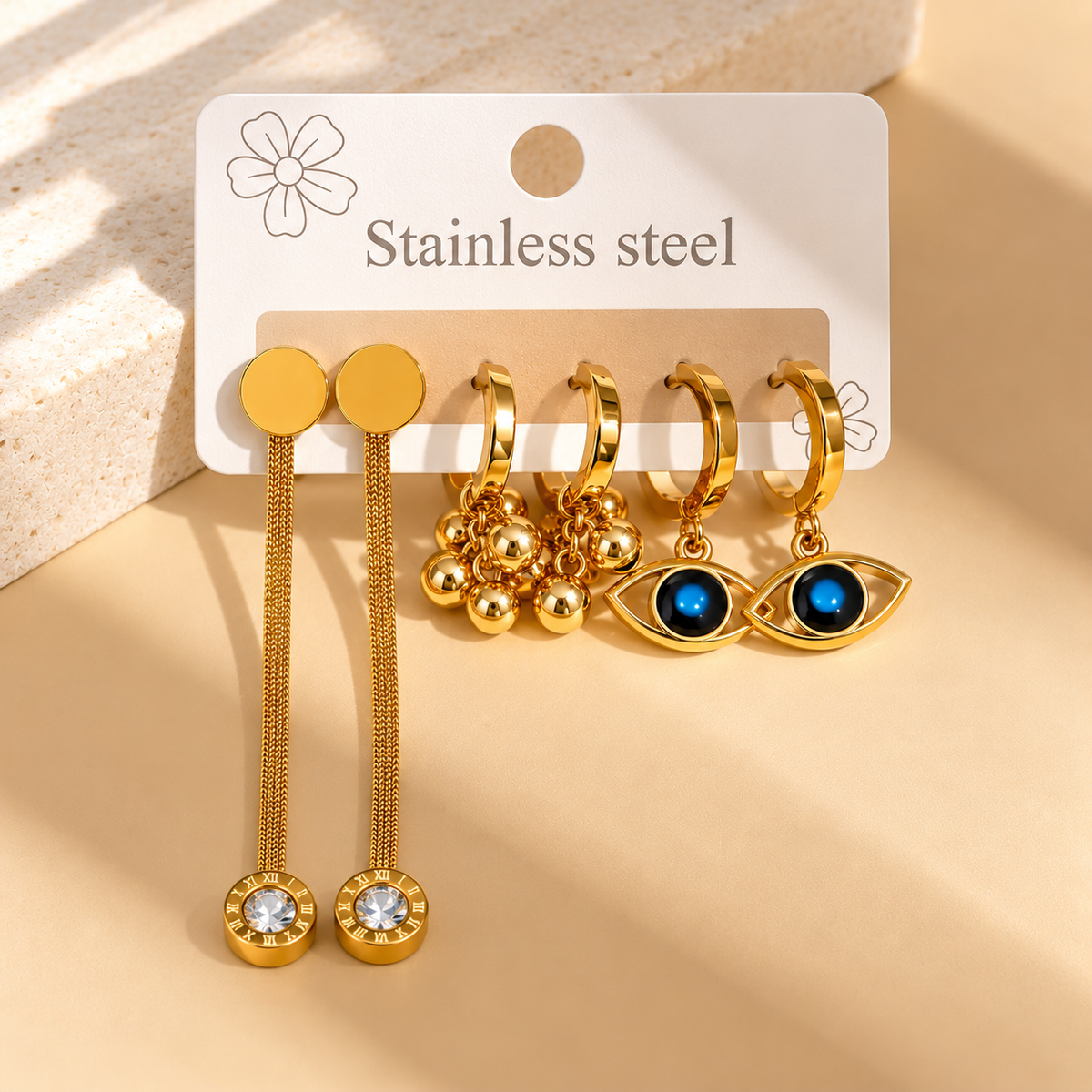 Earrings 634(Set of 3)