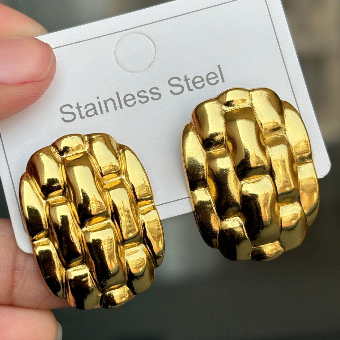 Earrings 012 - 316L stainless steel by Qimati