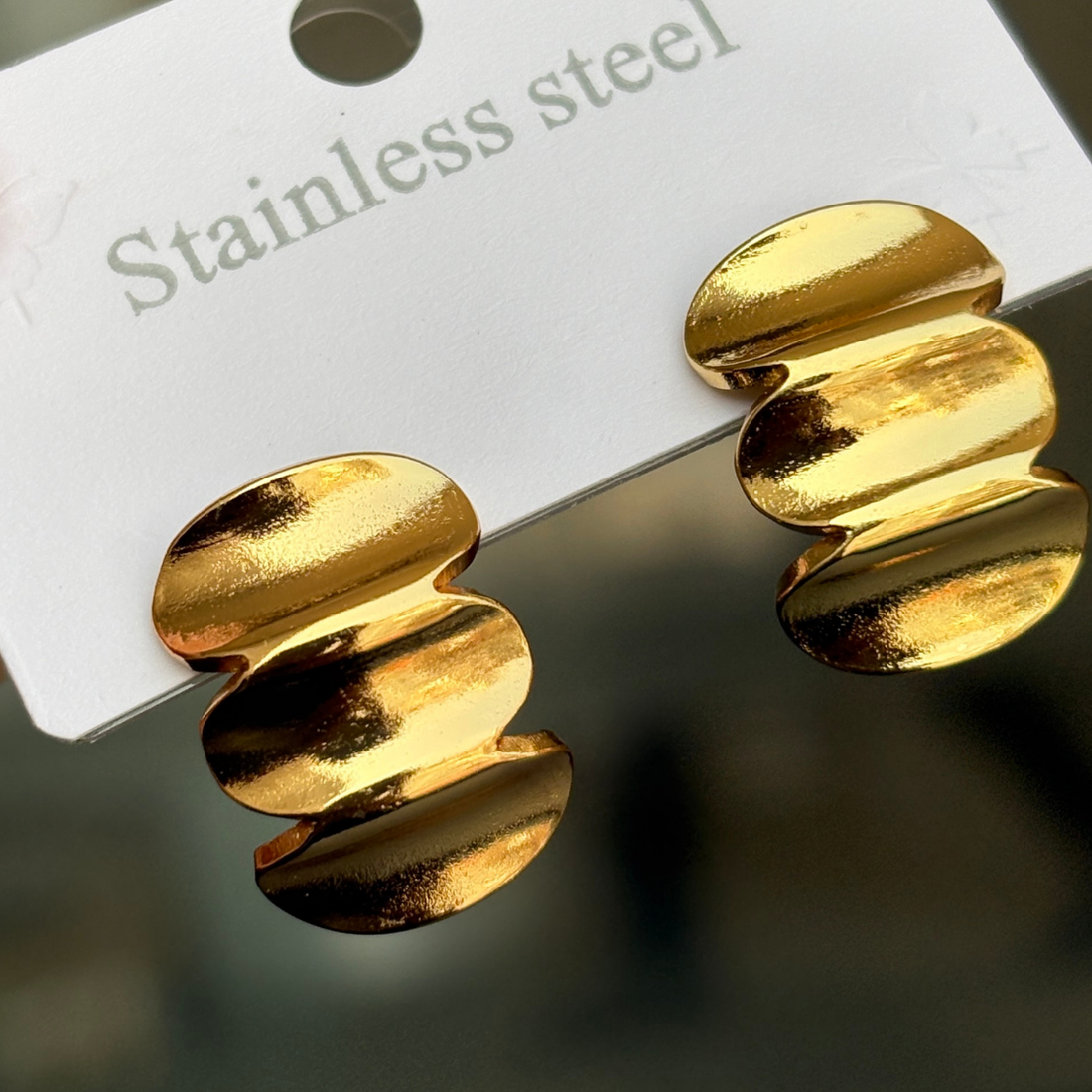 Earrings 013 - 316L stainless steel by Qimati