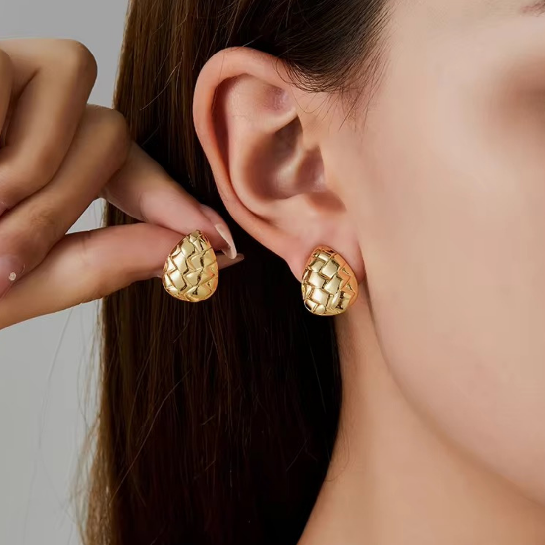 Earrings 014 - 316L stainless steel by Qimati