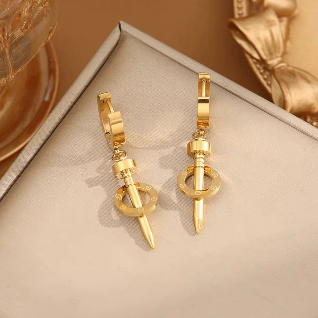 Earrings 026 - 316L stainless steel by Qimati