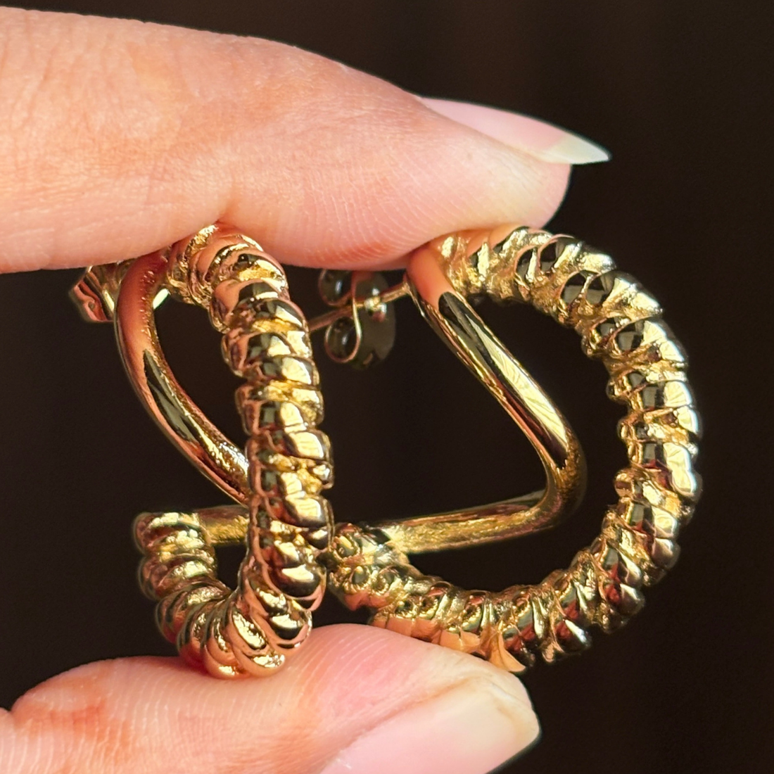 Earrings 031 - 316L stainless steel by Qimati