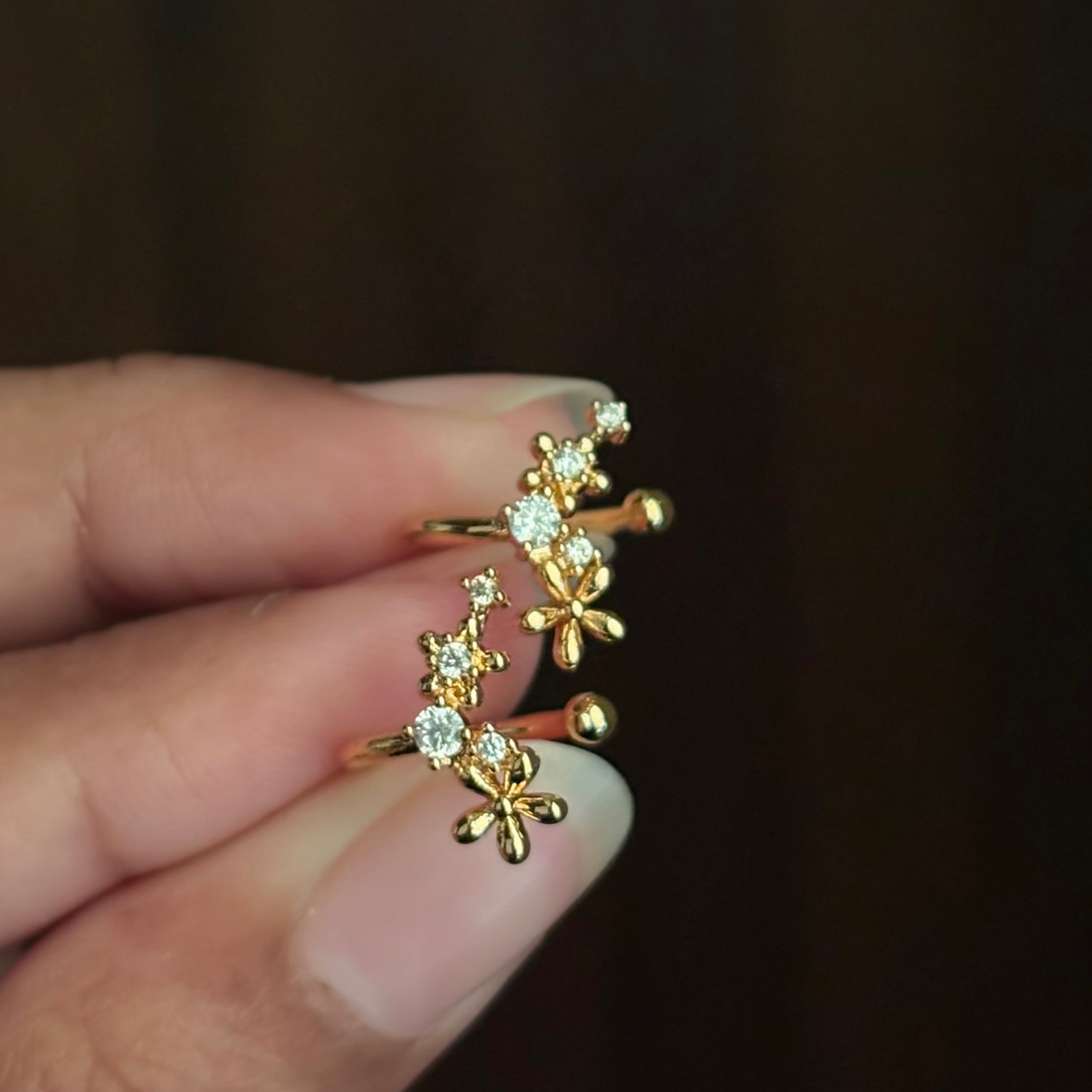 Earrings (Ear-cuffs) 062 - 316L stainless steel by Qimati