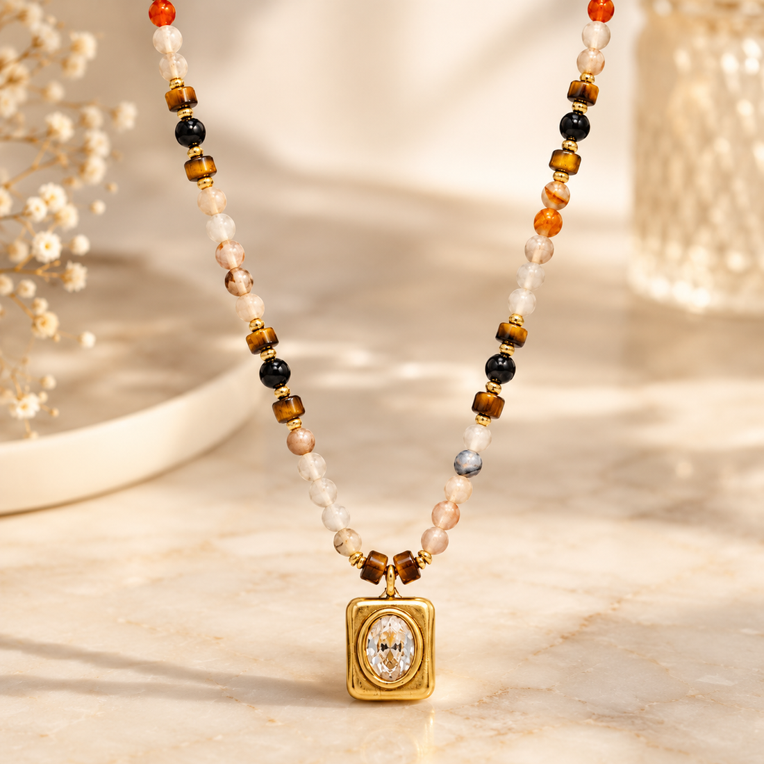 Necklace 692 - 316L stainless steel by Qimati