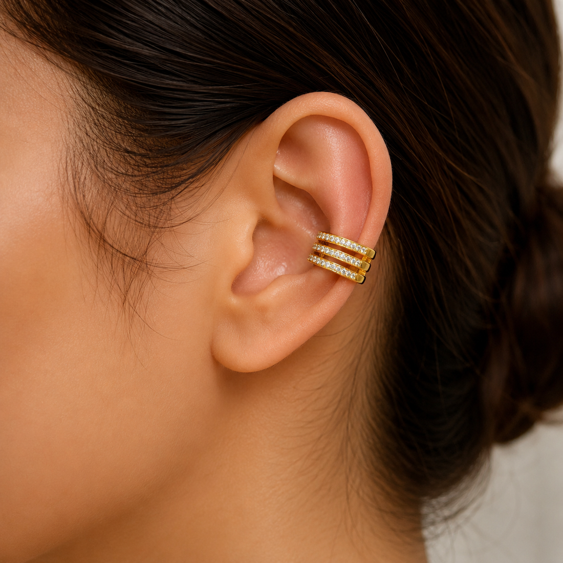 Earrings 408 (Ear-cuffs single piece) - 304 stainless steel by Qimati