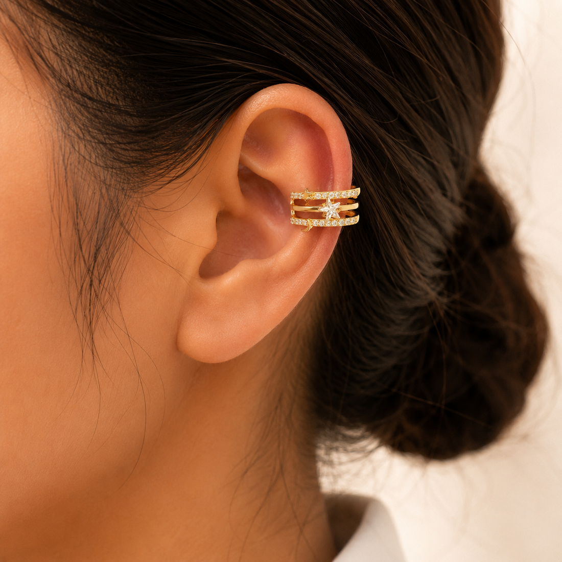 Earrings 400 (Ear-cuffs single piece) - 304 stainless steel by Qimati