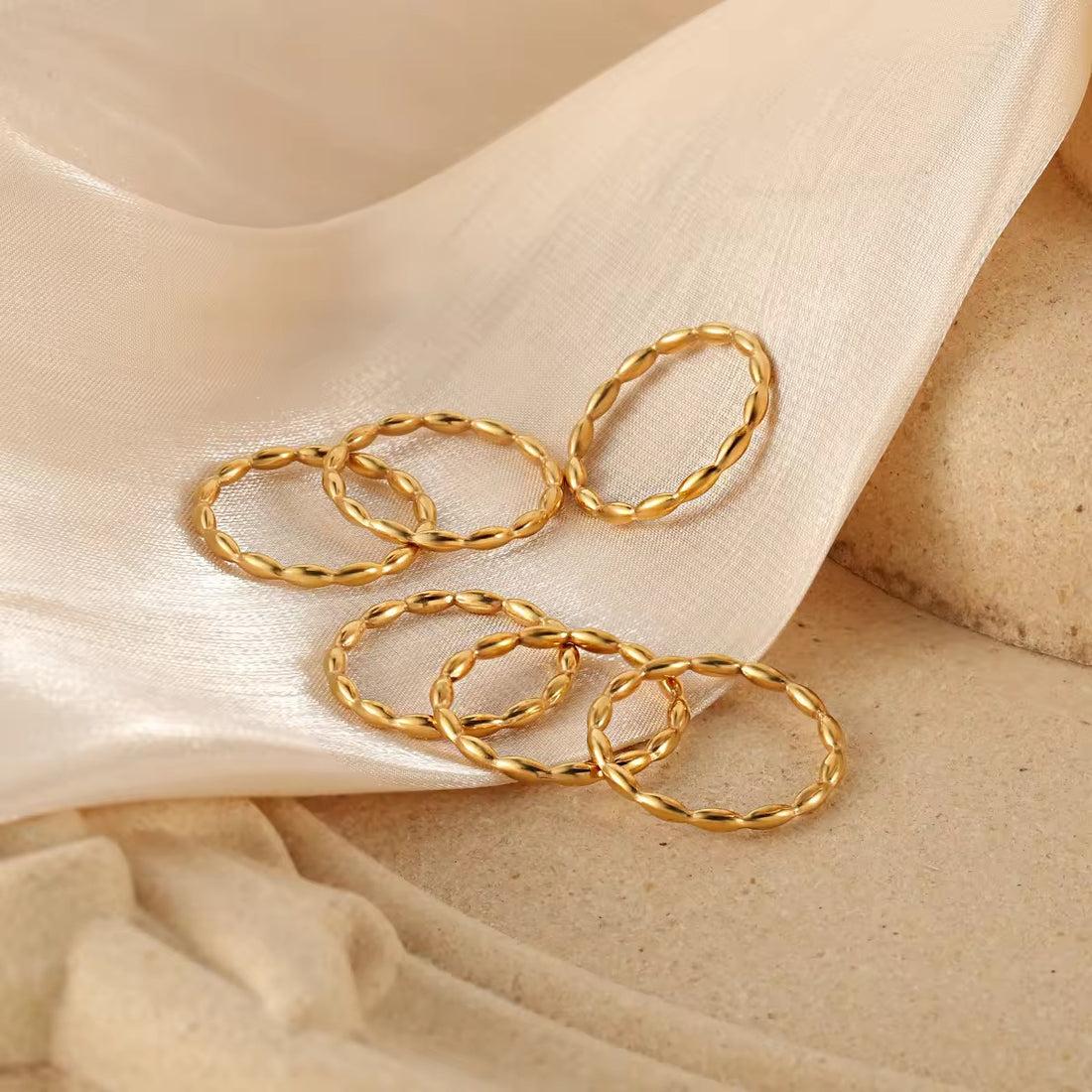 Rings 015 - 316L stainless steel by Qimati