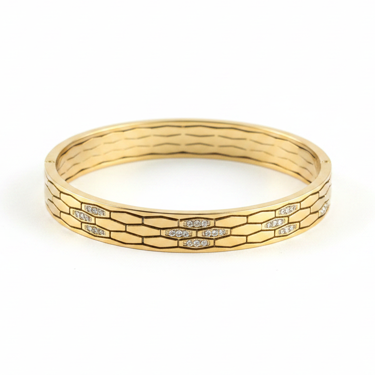 Bracelet Kada 068 (Small) - 316L stainless steel by Qimati