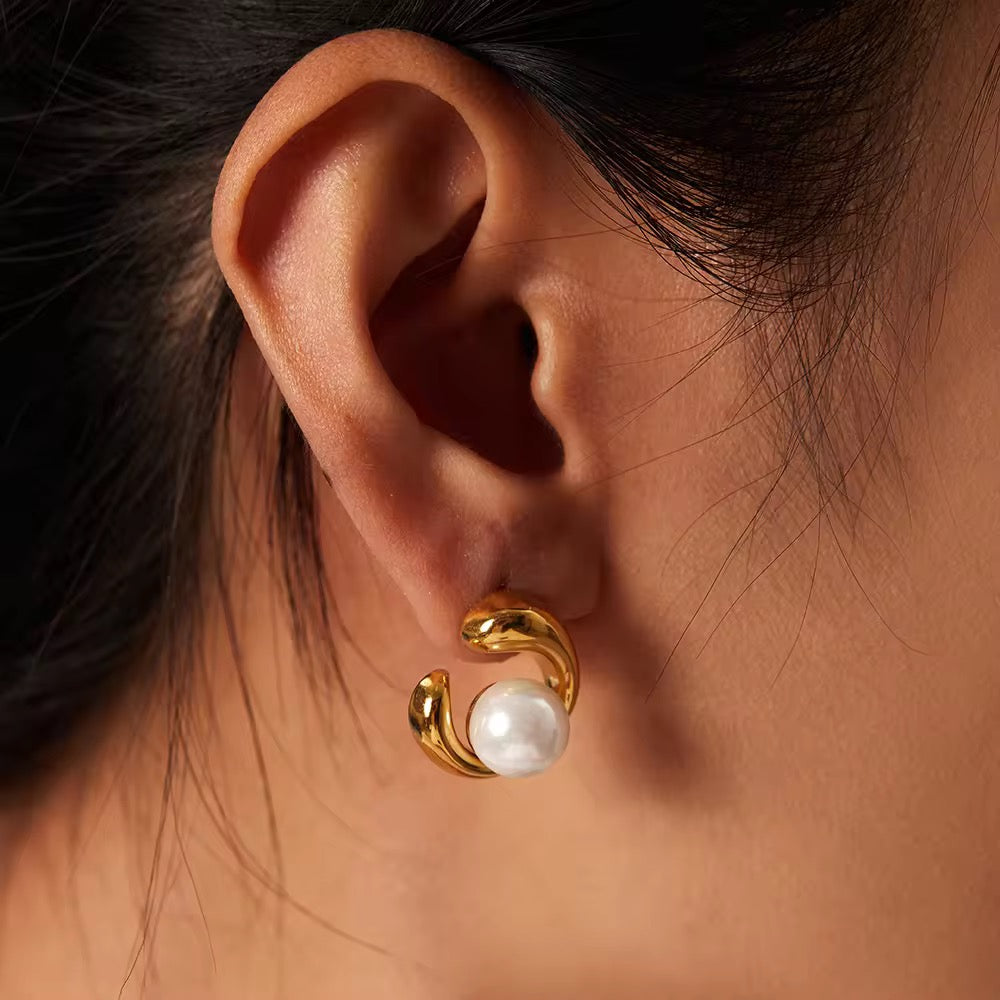 Earrings 079 — 316L stainless steel by Qimati
