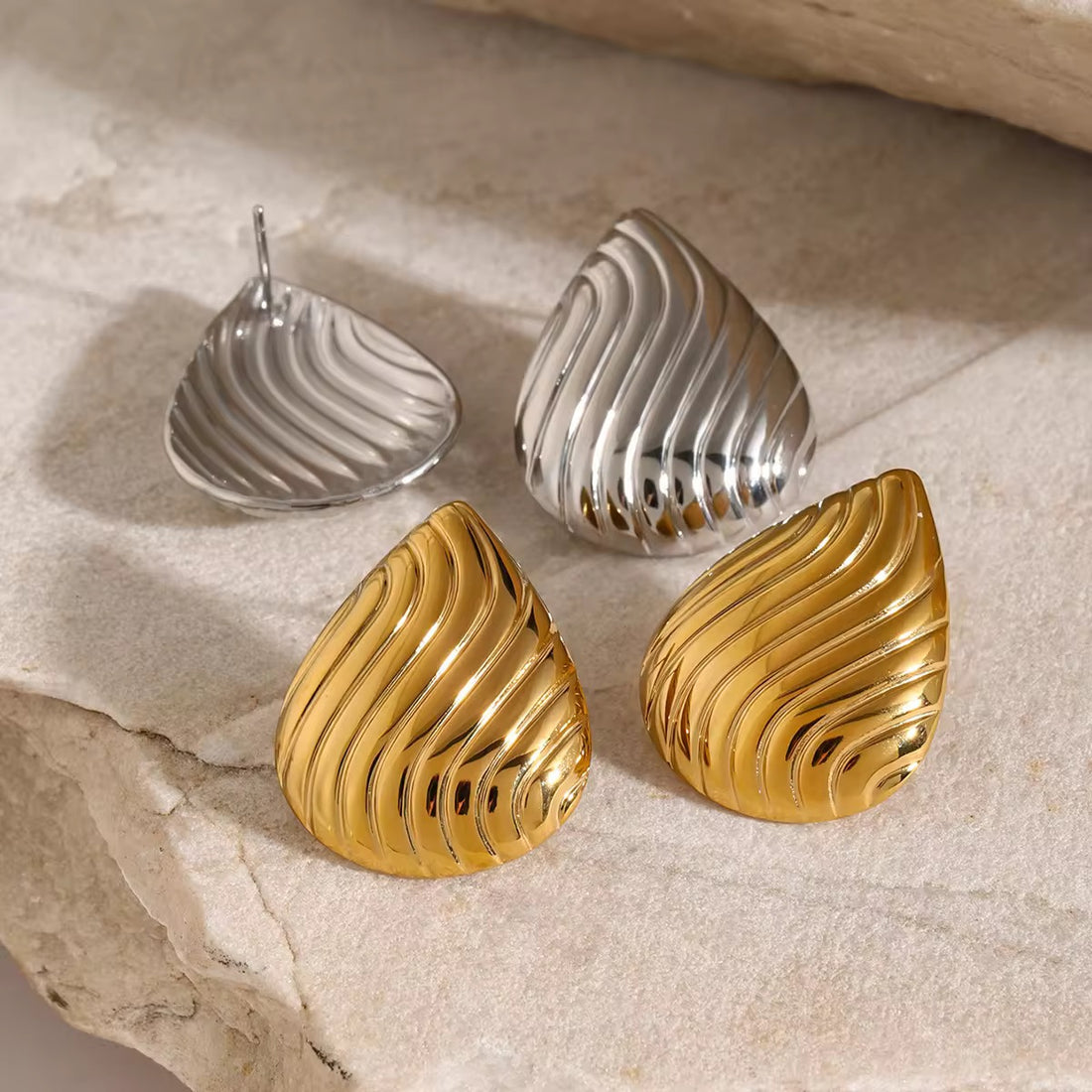 Earrings 105 - 316L stainless steel by Qimati