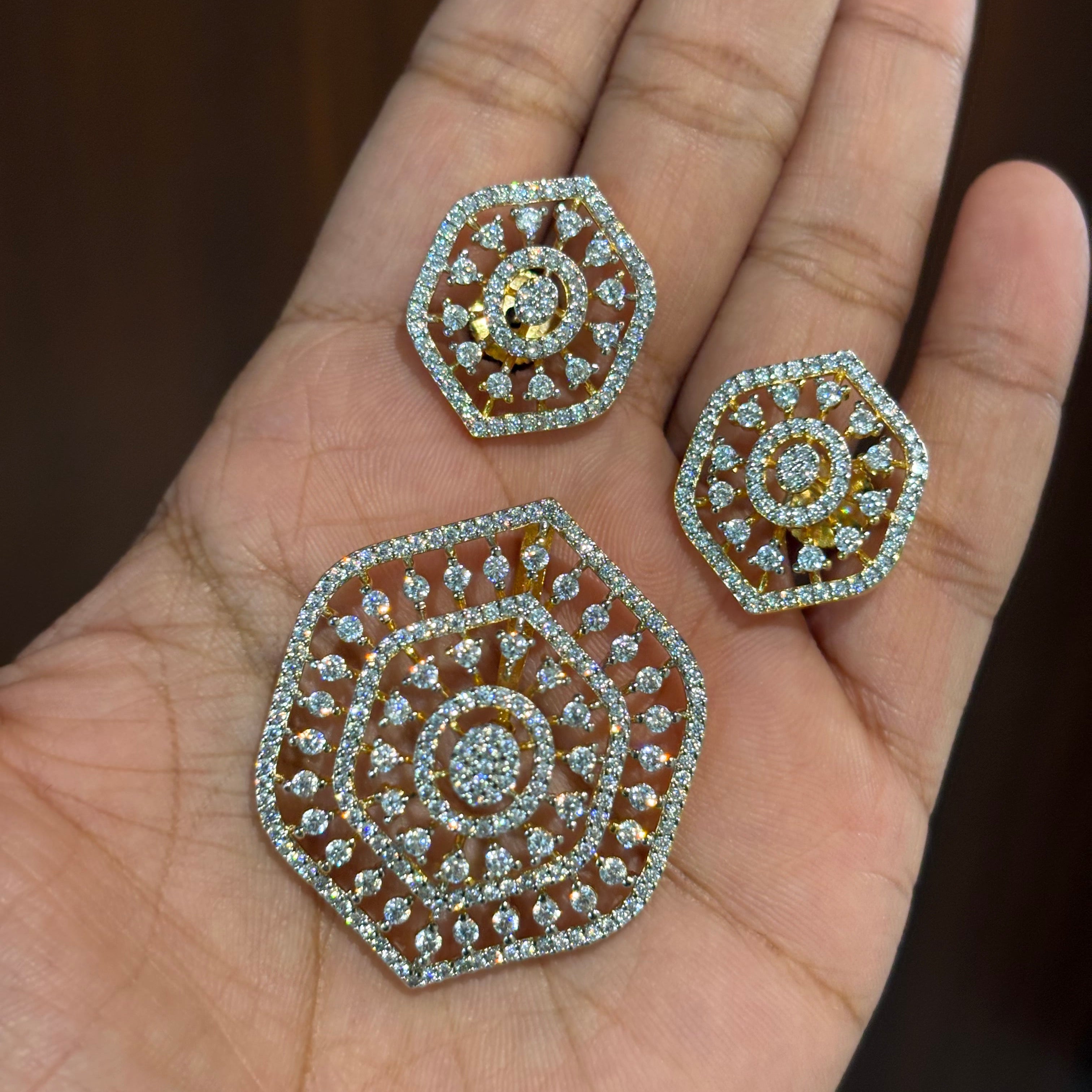 Indian Pendant Sets 003 (Without chain) - Qimati