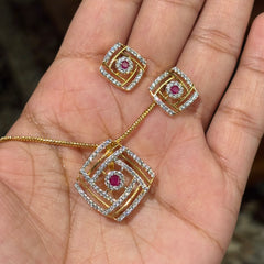 Indian Pendant Sets 021 (Without chain) - Qimati