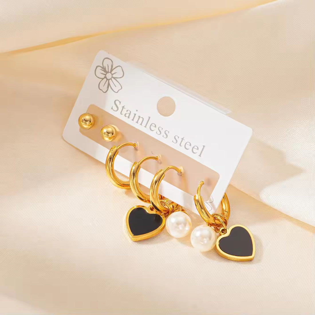 Earrings 327 - 304 stainless steel by Qimati