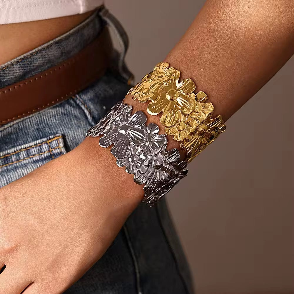 Bracelet Kada 173 (Gold) - 316L stainless steel by Qimati