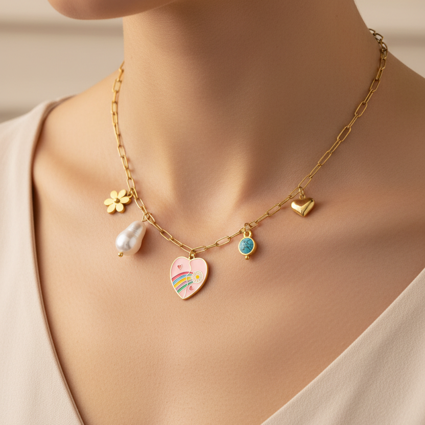 Necklace 055 - 316L stainless steel by Qimati