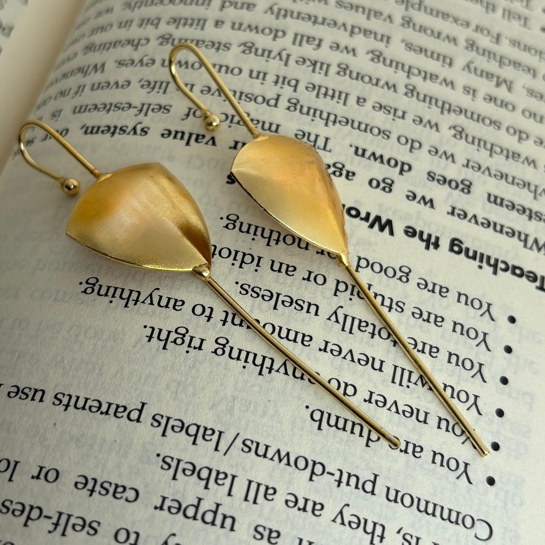 Earrings(Ear-cuffs) 103 - brass by Qimati