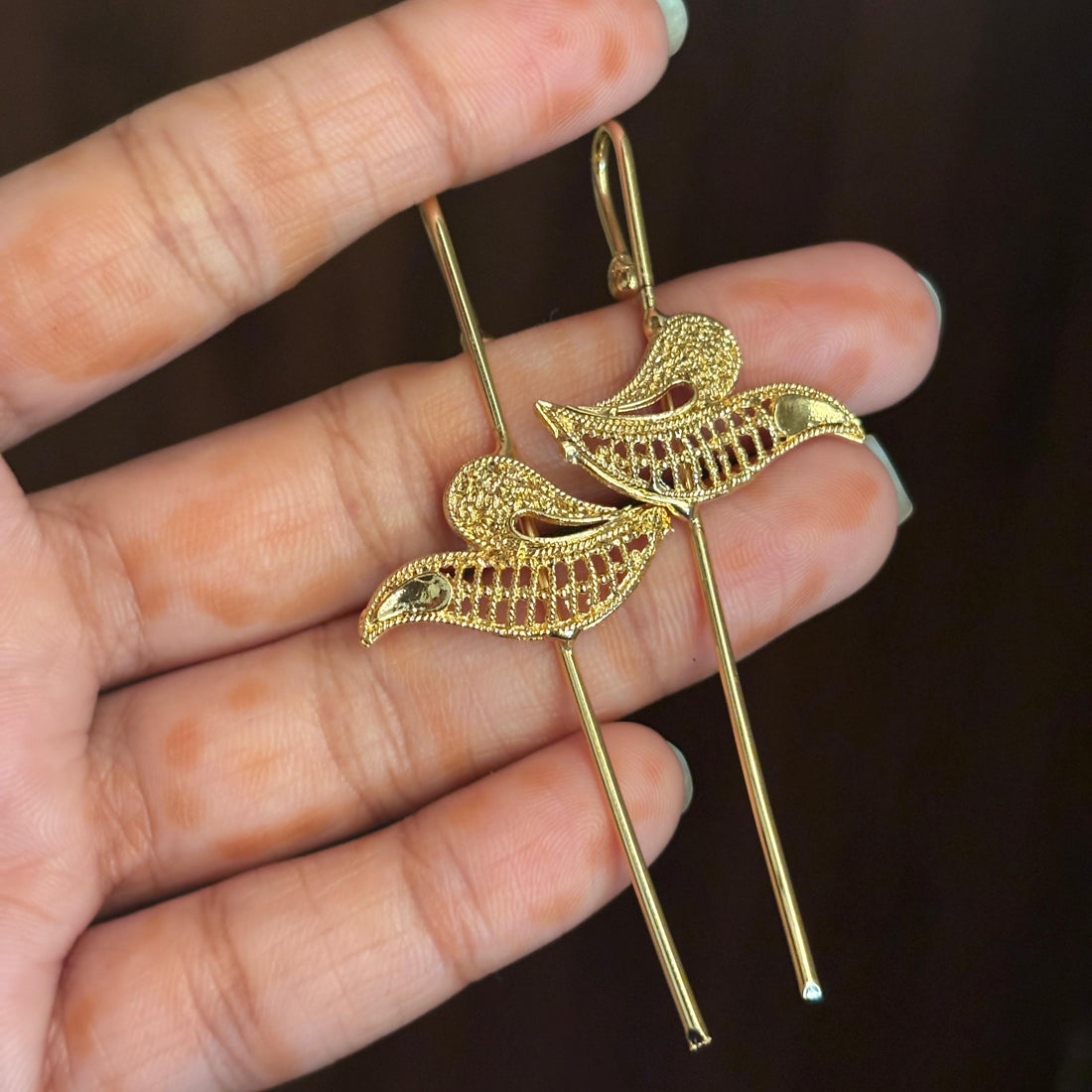 Earrings(Ear-cuffs) 102 - brass by Qimati