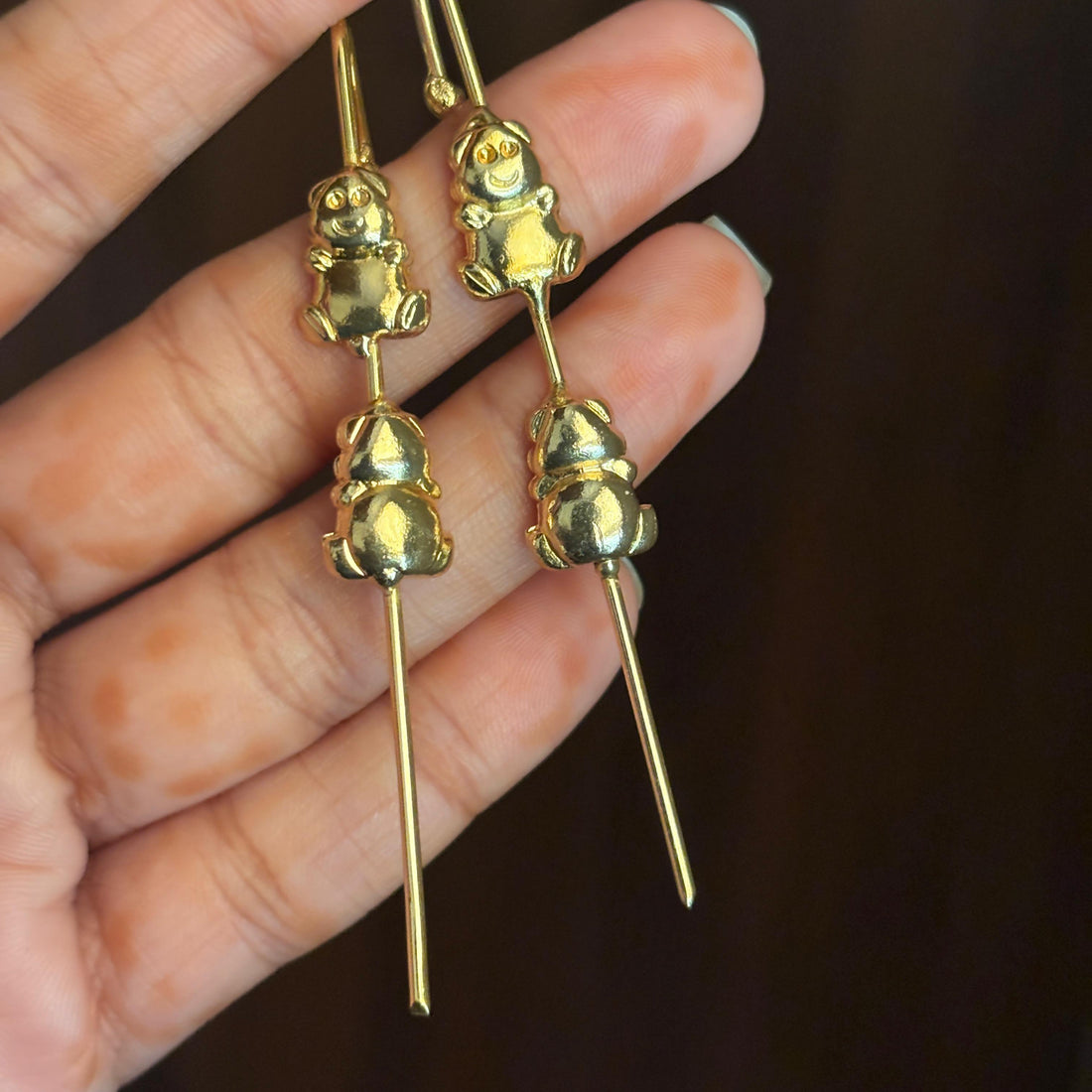 Earrings(Ear-cuffs) 099 - brass by Qimati