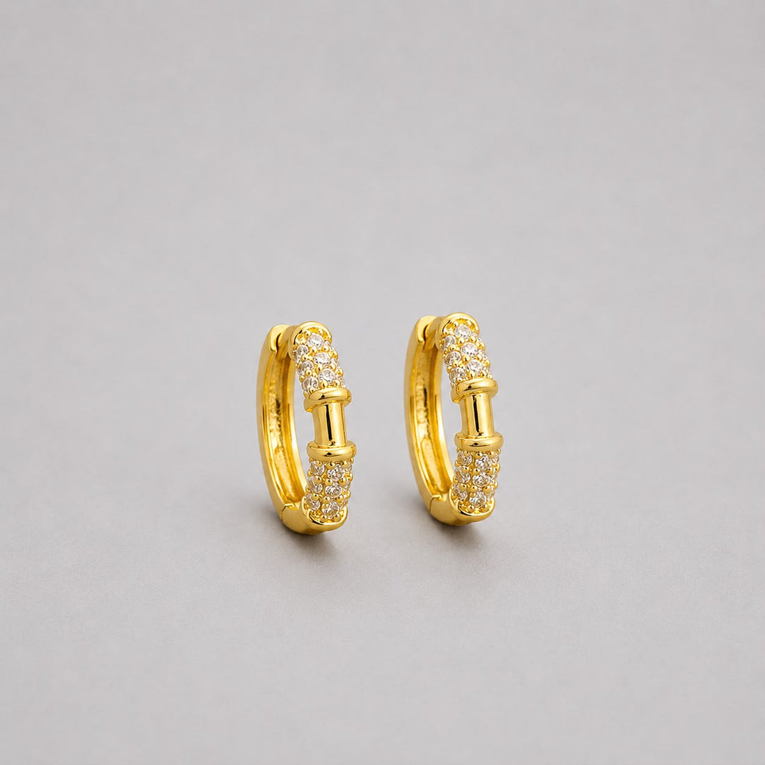 Earrings (Huggies) 303 - brass by Qimati