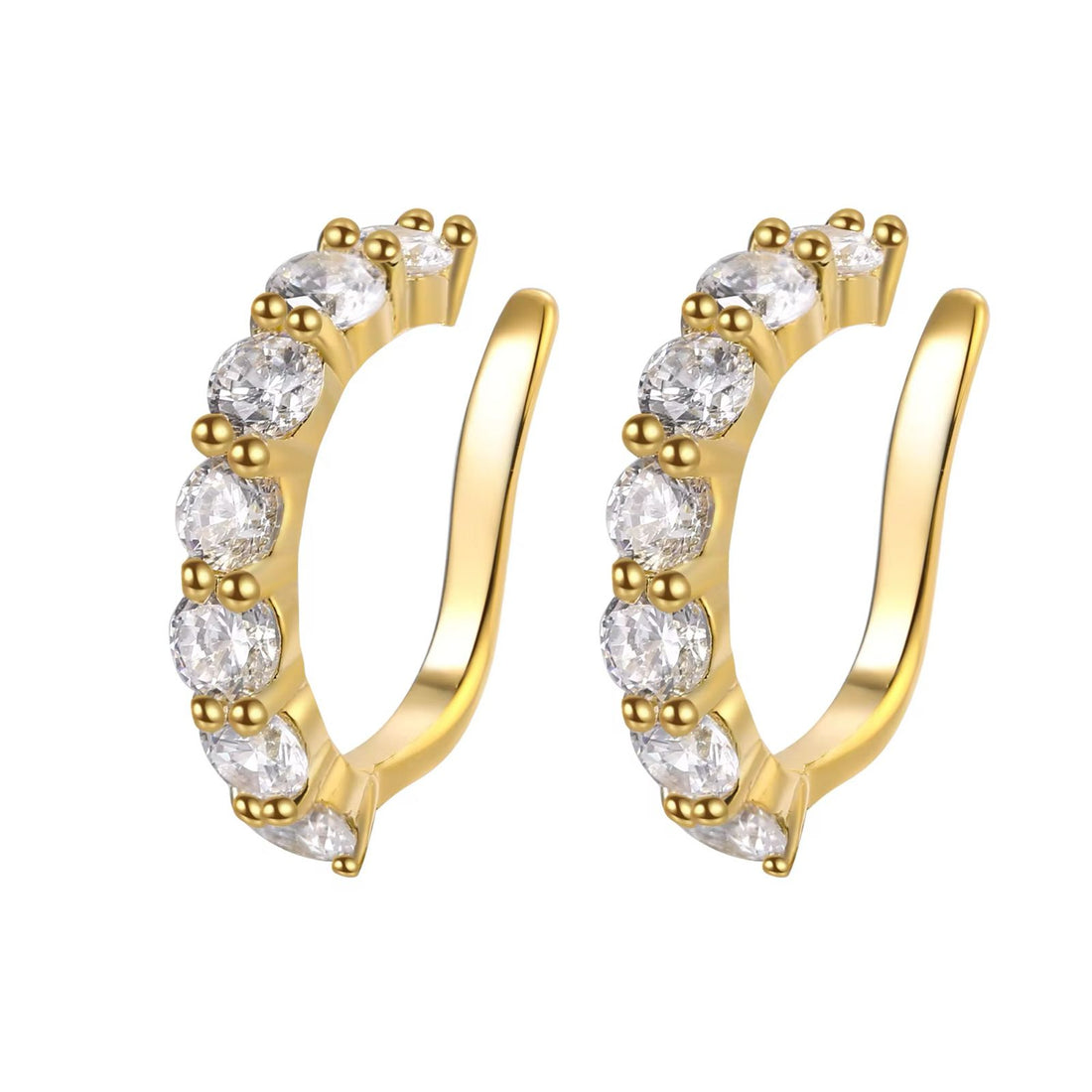 Earrings 361 (ear-cuff pair) - 316L stainless steel by Qimati