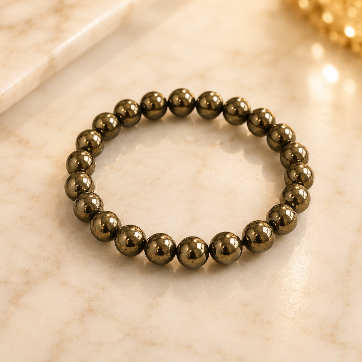 Chain Bracelet 367 ( Pyrite ) - alternate view