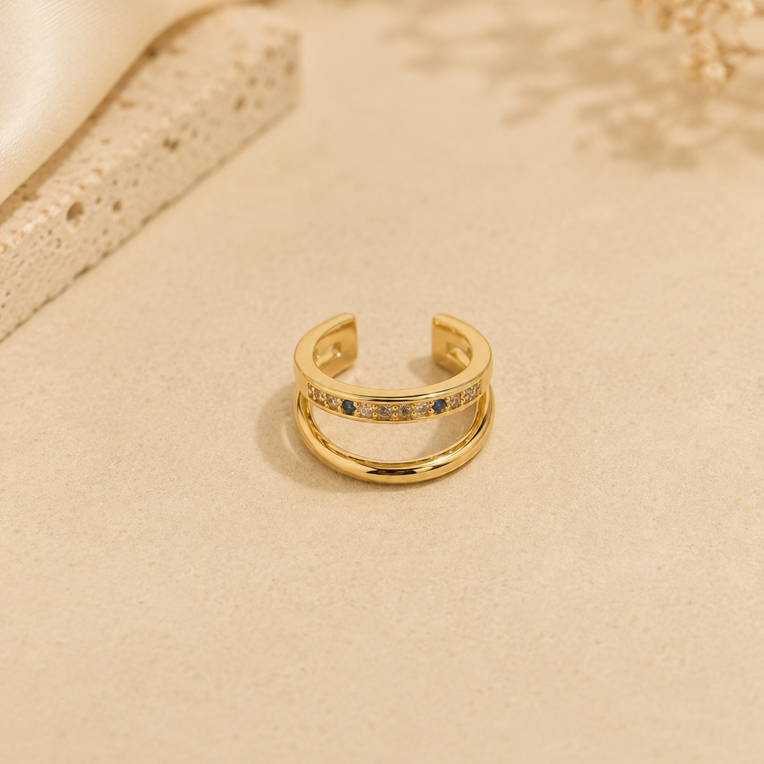 Earrings 411 (Ear-cuffs single piece) - 304 stainless steel by Qimati