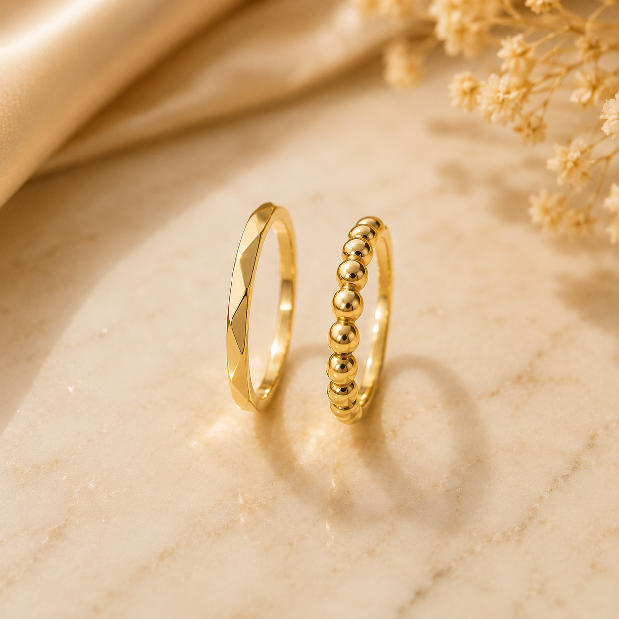 Rings 243 (2 Rings Set) - 304 stainless steel by Qimati