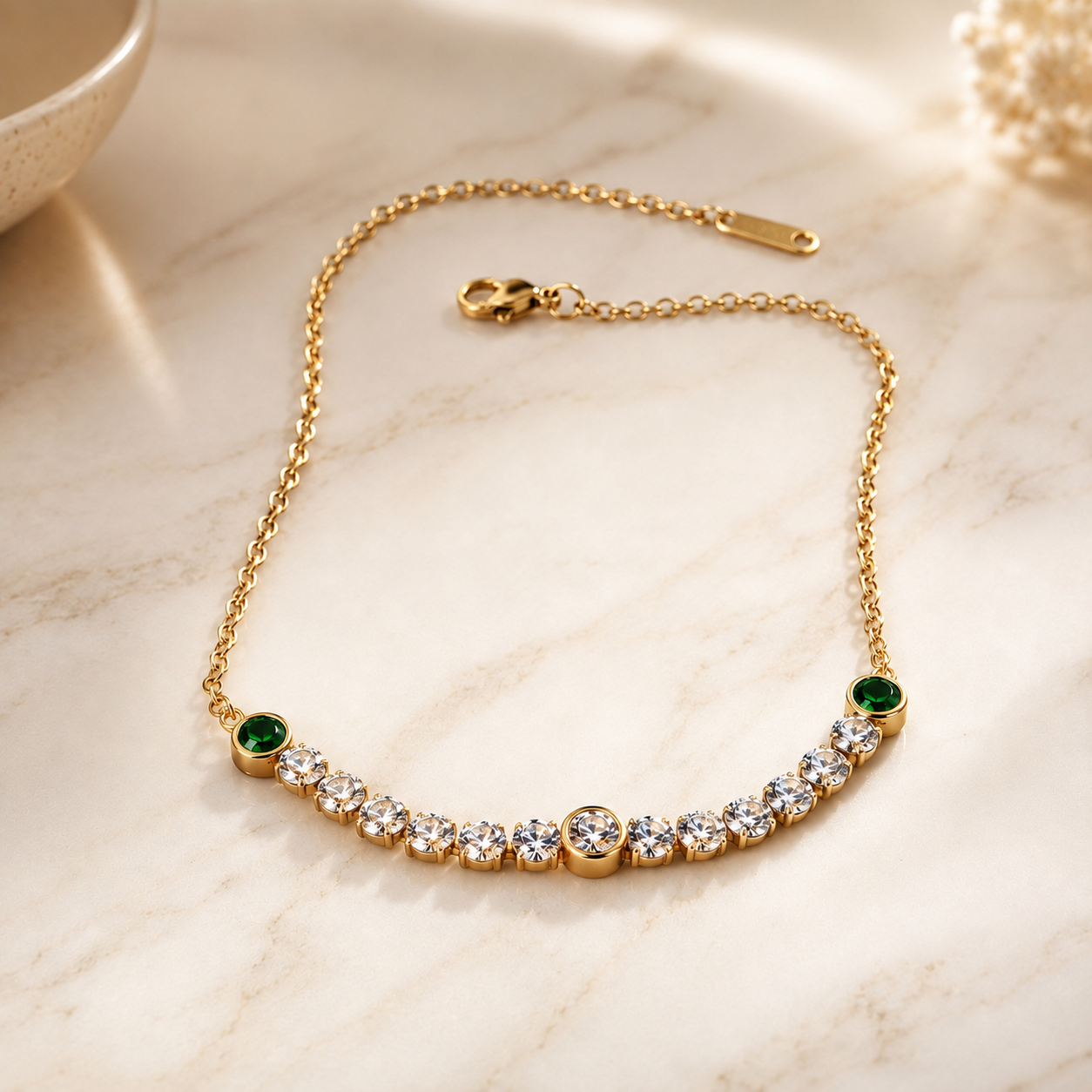 Anklet S119 - 316L stainless steel by Qimati