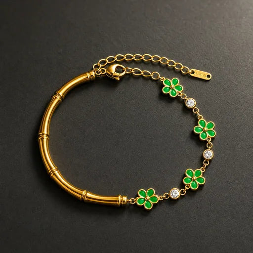 Bracelet Kada 412 (Half Chain Half Kada) - alternate view