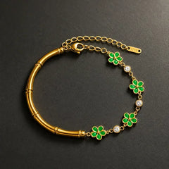 Bracelet Kada 412 (Half Chain Half Kada) - alternate view